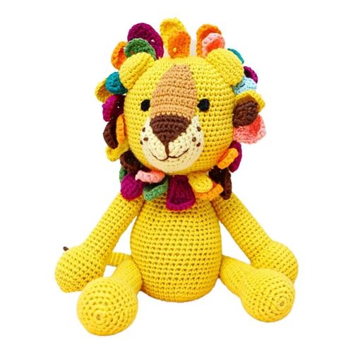 Poupée Lion De Dessin Animé Crocheté À La Main, Pour Bébés Filles Et Garçons, Jouet Animal Tricoté, Cadeaux D'Anniversaire, D5qa