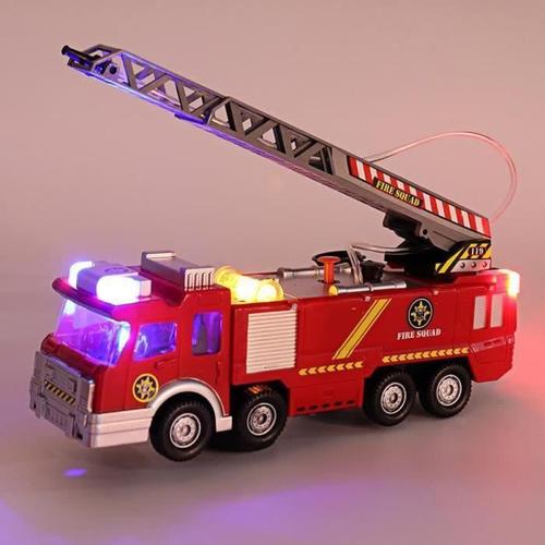 Camion de pompier jouet pour enfants avec effet sonore et lumineux et  fonction sonore cadeau lumière LED
