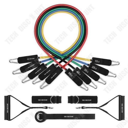 Td® Accessoires Fitness - Musculation,Ensemble De Bandes De Résistance Ensemble De Bandes De Tension De 11 Pièces Jusqu'à 100 Livres