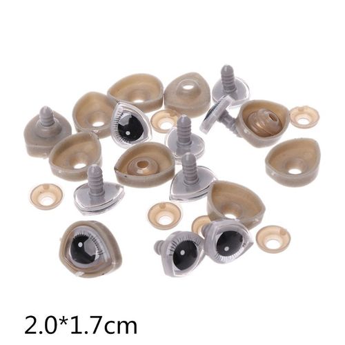 10 Ensembles D'yeux En Plastique De Triangle De Dessin Animé Drôle Pour Poupées Teddy Bear, Jouet Animal, Accessoires D5qa