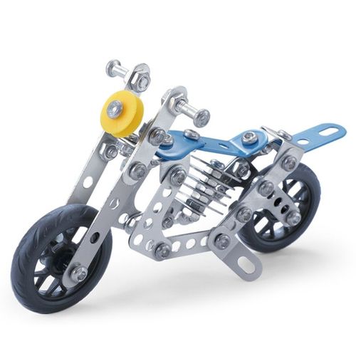 Kits De Modèles De Moto En Métal Pour Bricolage, Blocs De Construction 3d Avec 5 Formes D'Assemblage, Véhicule Jouet Pour Enfants De 6 Ans + D5qa