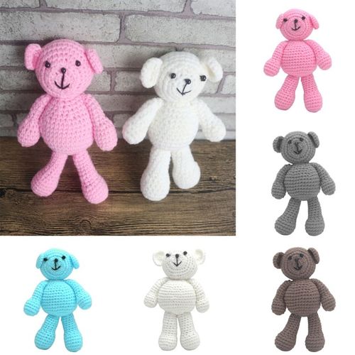 Accessoire De Photographie Ours Nouveau-Né Fille Garçon, Jouet En Tricot Au Crochet, Mignon Cadeau D5qa