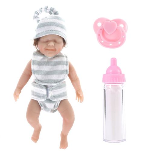 Mini Poupée Renaissance Pour Petite Fille 6 Pouces, Jouet Doux Artificiel Réaliste En Vinyle Avec Cheveux Enracinés, Nouveauté Cadeau Populaire
