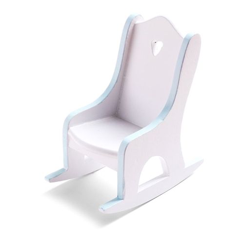 Chaise À Bascule En Bois Bleu/Rose, Simulation De Meubles, Chaises En Bois, Modèle De Décoration De Maison Pour Anniversaire Et Mariage D5qa