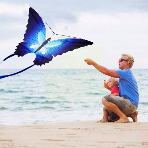 Grand Cerf-Volant Et Ligne De 30m, Jouets Faciles Pour Enfants, Jouets D'extérieur À Offrir, Sport Pour Adultes, Avion, Cadeau, Décompression K6y3