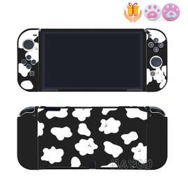 Coque de protection en Grain de vache pour Nintendo Switch étui souple en  TPU fendu pour Console Oled accessoires de jeu nouvelle collection