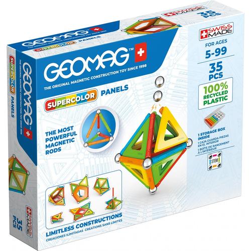 Supercolor Green Line Geomag - Ecofriendly 35 Pcs Panels Supercolor