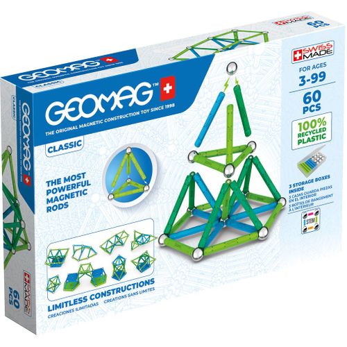 Ecofriendly Geomag - Ecofriendly 60 Pcs Color