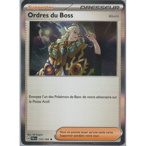 Carte Pokémon - Ordre Du Boss - 172/193 - Holo-Rare - Sv2 Evolution À Paldea