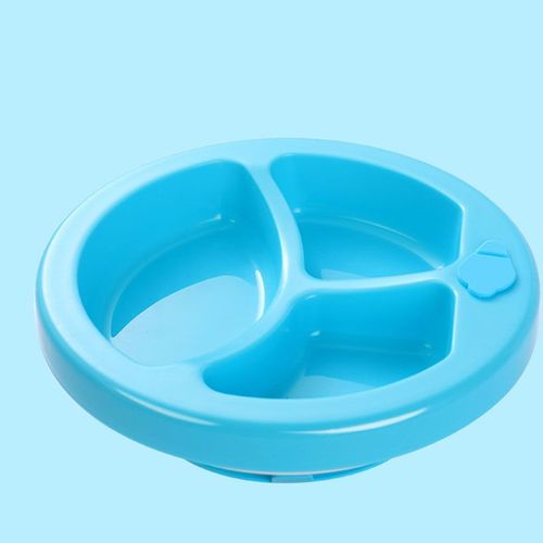 Bleu - Assiette Chauffante Antidérapante Pour Bébé, Bol À Ventouse Anti-Déversement, Garde Les Aliments Au Chaud, Récipient Alimentaire, Vaisselle Enfants Ventouse Alimentation