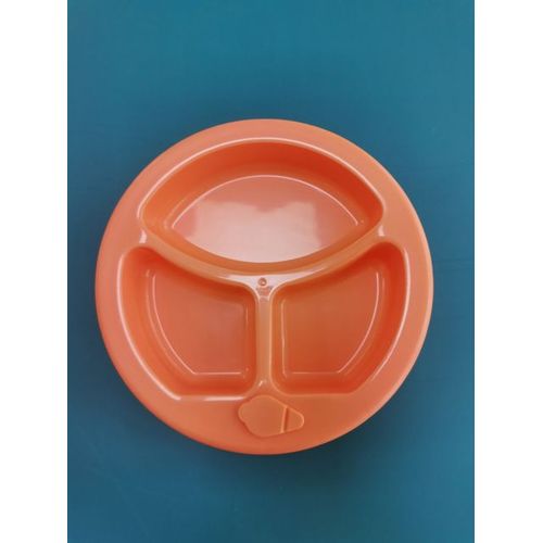 Orange - Assiette Chauffante De 300ml, Bol De Plat, Nourriture Pour Bébé, Chauffage De La Chambre D'eau Chaude, Alimentation Des Enfants Sans Bpa, Plat Chauffant Et Assiette