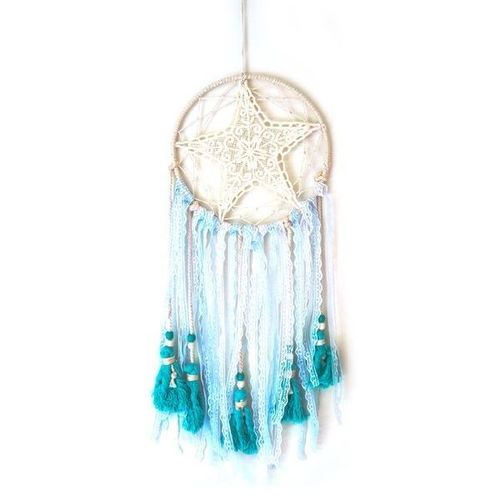 Attrape-Rêve Étoile Macramé Ruban Dentelle Capteur Reve Dream Catch