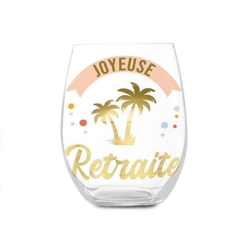 Verre Départ À La Retraite Cadeau Joyeuse Retraite