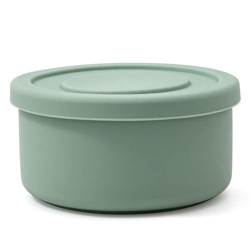 Green À Grande Lumière - Boîte De Rangement Des Aliments En Silicone Pour Bébé, Bol Rond Bento De Cuisine, Vaisselle Chauffante Pour Micro-Ondes, Assiettes, Vaisselle Pour Enfants