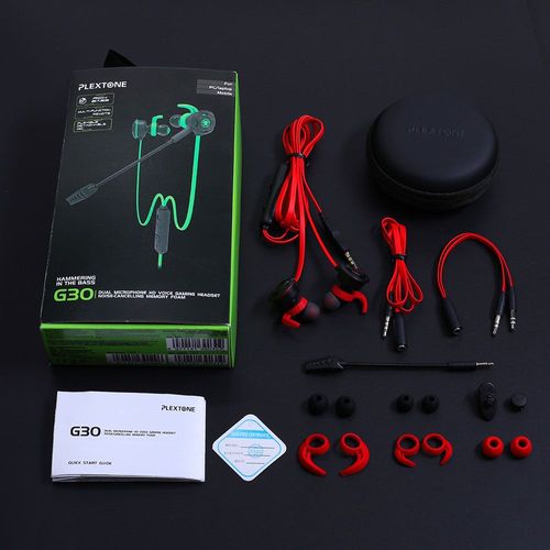G30 PC Gaming Headset Gamer Computer cuffie Stereo Bass Noise Canceling grand Casque grand avec micro PK Razer Hammerhead V2 Pro-Rouge