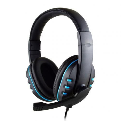 Bonne Qualité sur l'oreille Casque Gamer Stéréo Deep Bass Gaming Casque Écouteur Avec Microphone pour Ordinateur PC Portable Notebook-Noir Bleu