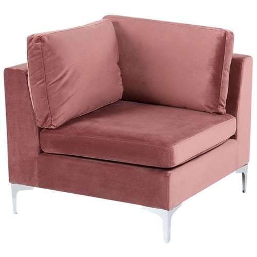 Section De Canapé D'angle En Velours Rose Evja