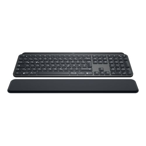 Logitech MX Keys Plus - Clavier - rétroéclairé - sans fil - Bluetooth, 2.4 GHz - QWERTZ - Allemand - graphite