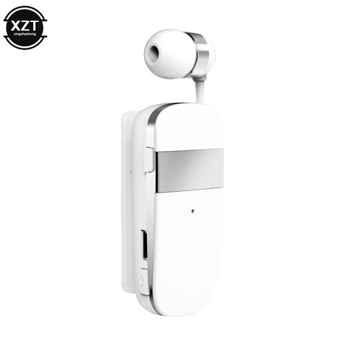 NOUVEAUTÉ K53 Mini Oreillette Bluetooth Sans Fil Appel Rappeler Vibration Sport Clip Pilote Auriculares PK F910 Écouteur Mains Libres Écouteurs-Blanc