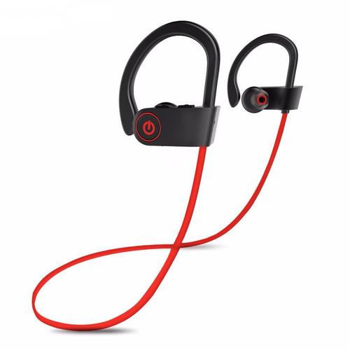 Casque Bluetooth Otium Meilleurs écouteurs de sport sans fil IPX7 étanche HD stéréo anti-transpiration dans les écouteurs mains libres-rouge