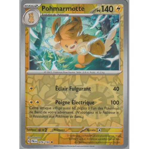 Carte Pokémon - Pohmarmotte - 076/193 - Holo-Reverse - Sv2 Evolution À Paldea