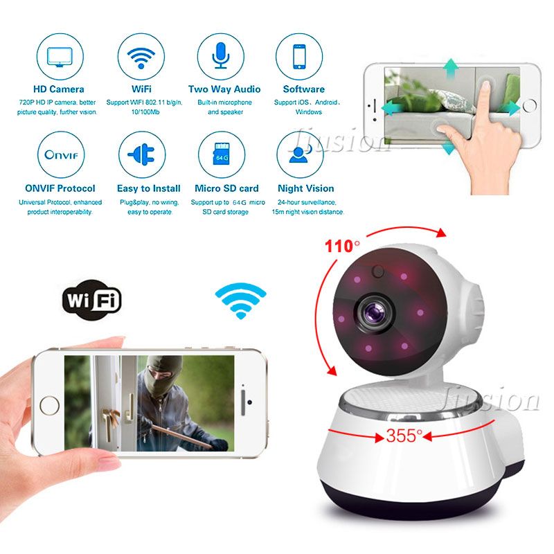 Wifi Mini Camra Surveillance Baby Monitor Night Vision Elec... - 2