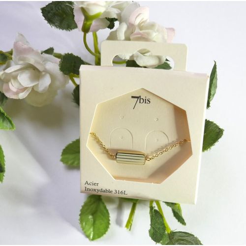 Bracelet 7bis Acier Inoxydable Et Émail