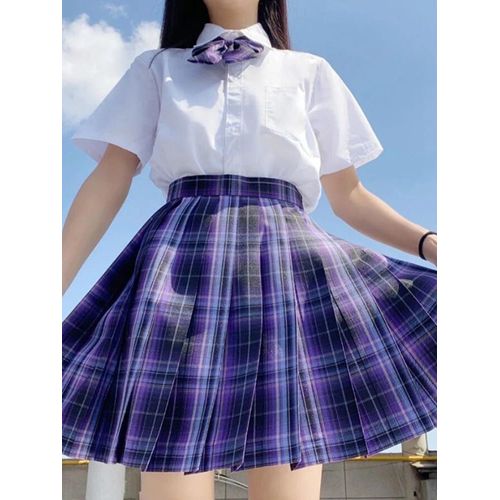 Zopastel-Mini Jupe Plissée À Carreaux Avec N?ud Papillon Pour Femme,Taille Haute,Preppy,Filles,Danse,Mignon,Ligne A,Harajuku,Sexy,Japon,Été