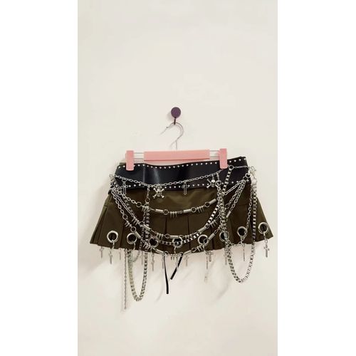Jupe Courte Punk Sexy,Jupes Courtes Harajuku,Jupes Courtes Gothiques,Vêtements Gothiques,Vêtements Y2k,Mode Y2k
