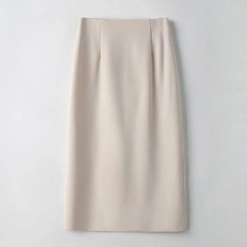 Jupe Mi-Longue Droite Taille Haute Élégante Pour Femme,Vêtements De Bureau,Streetwear,Mode,Mince,Monochromatique,Printemps,Été,Décontracté