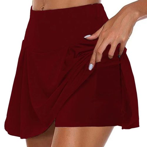 Jupe De Surintendant Deux Pièces Pour Femme,Poche Solide Pour Document,Faux Pantalon,Taille Moyenne,Mode Sexy,Style Simple,Chaud,Dame,Été,2023