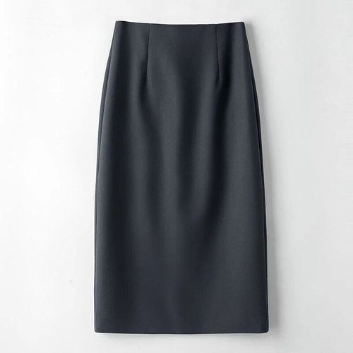 Jupe Mi-Longue Droite Taille Haute Élégante Pour Femme,Vêtements De Bureau,Streetwear,Mode,Mince,Monochromatique,Printemps,Été,Décontracté