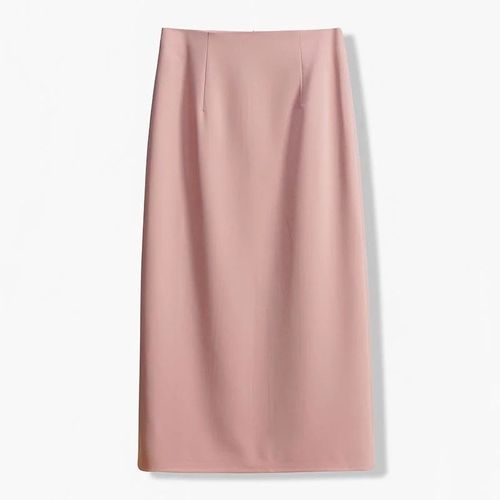 Jupe Mi-Longue Droite Taille Haute Élégante Pour Femme,Vêtements De Bureau,Streetwear,Mode,Mince,Monochromatique,Printemps,Été,Décontracté