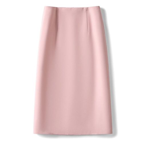 Jupe Mi-Longue Droite Taille Haute Élégante Pour Femme,Vêtements De Bureau,Streetwear,Mode,Mince,Monochromatique,Printemps,Été,Décontracté