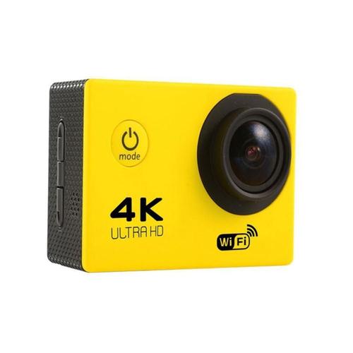 Caméra d'action H16-6S 2.0quot; Caméra de sport étanche DVR Wifi Télécommande Action Dash Cam 720P HD Enregistrement en boucle Caméscope vidéo, Jaune