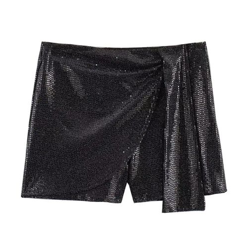 Trafza-Mini Jupes À Paillettes Pour Femmes,Taille Haute,Coupe Couvertes,Vêtements Féminins,Streetwear Chic,Y2k,Été