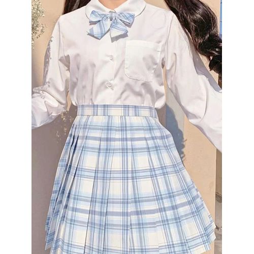 Zopastel-Mini Jupe Plissée À Carreaux Avec N?ud Papillon Pour Femme,Taille Haute,Preppy,Filles,Danse,Mignon,Ligne A,Harajuku,Sexy,Japon,Été