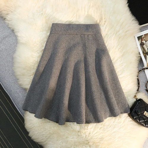 Mini Jupe Taille Haute Élastique Pour Femme,Jupe Tutu Trapèze,Parapluie De Club De Fête,Sexy,Court,Noir,Gris,Automne,Hiver