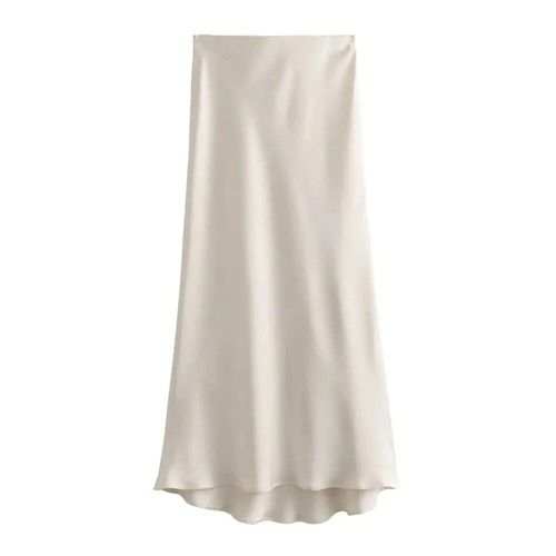 Trafza-Jupe Sirène Chic Et Élégante En Satin Pour Femme,Vêtement Serré De Couleur Unie,Style Plage