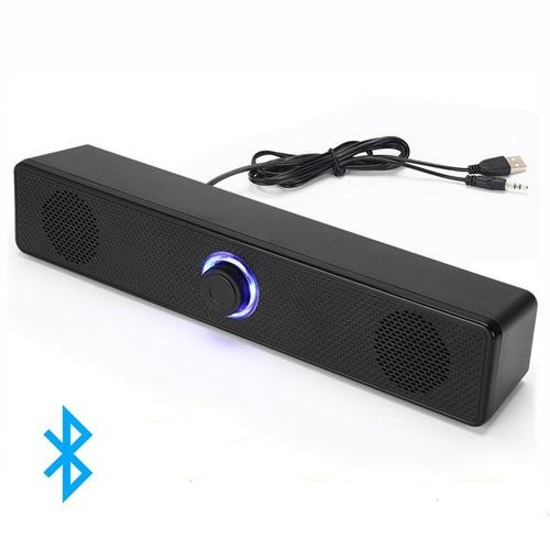 4D stéréo Bluetooth 5.0 Haut-parleur 360° Surround Subwoofer Haut-parleurs d'ordinateur Barre de son Boîte de son pour Home Cinéma TV PC portable, avec Bluetooth