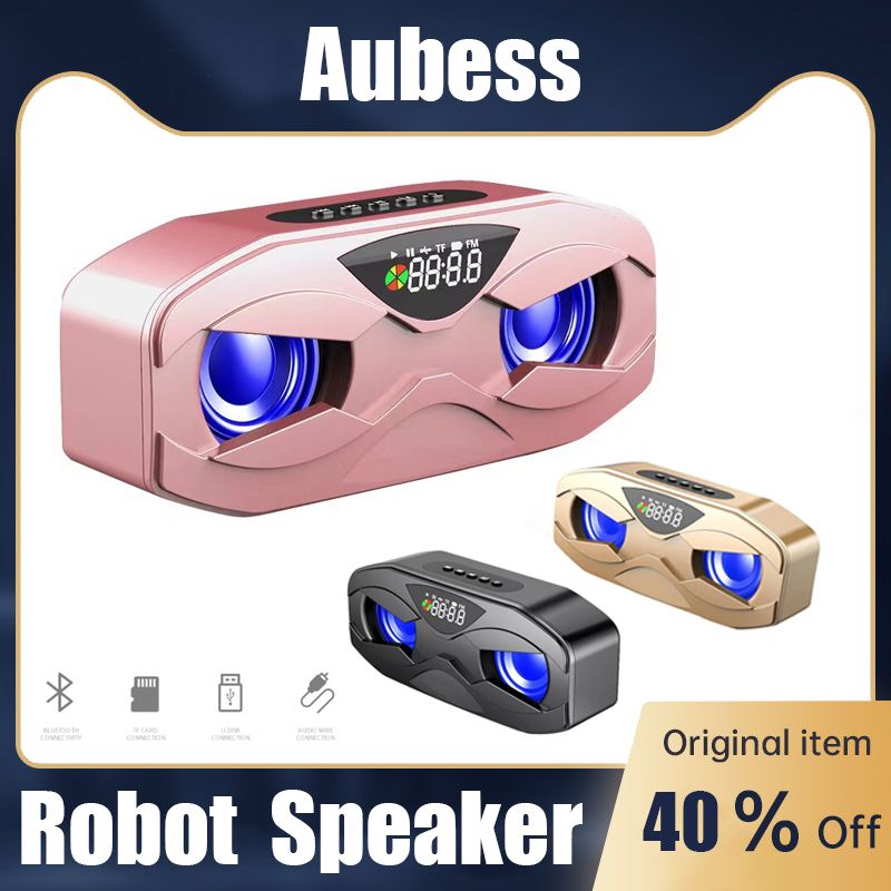 Cool Robot Design Haut-parleur Bluetooth LED Rhythm Flash Ha... - 2