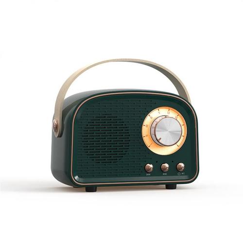 DW21 Rétro Bluetooth Haut-Parleur Stéréo Portable Sans Fil Mini Sound Box Maison Extérieur Petit Haut-Parleur Subwoofer Musique Radio,2