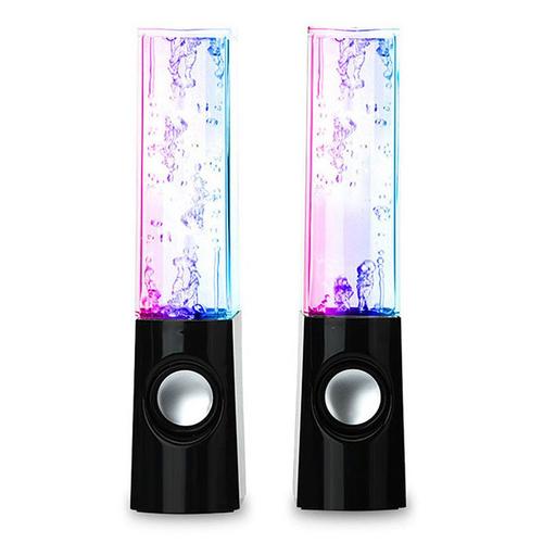 Nouveau haut-parleur d'eau de danse sans fil LED lumiere fontaine haut-parleur fete a la maison pour PC portable pour téléphone portable bureau stéréo haut-parleur LED, noir