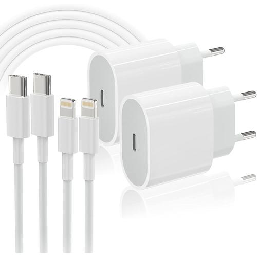 Chargeur iPhone 14【Certifié Apple MFi】 Chargeur mural USB C 20W