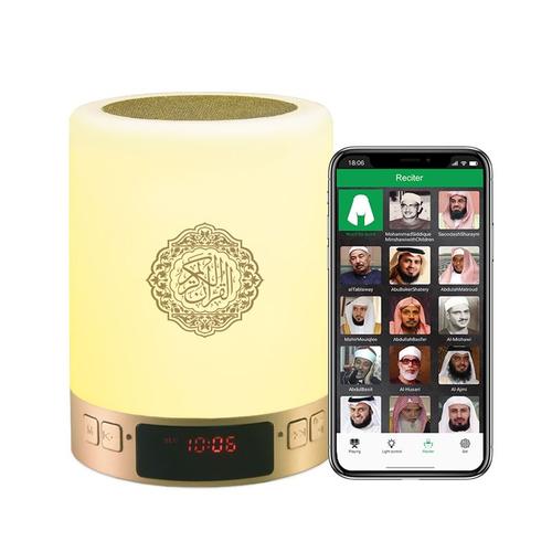 Soundage AZAN Coran Islamique Haut-Parleur Veilleuse mp3 APP contrôle Coran Player Lampe Coran avec Carte mémoire 16G veilleuse coranique,A6
