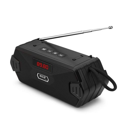 Haut-Parleur Portable Sans Fil Bluetooth-Compatible Colonne De Basse Enceintes USB Extérieures Avec Radio FM AUX TF MP3 Pour Téléphone,Black- Speaker