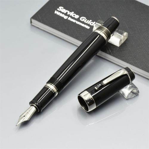 Stylos Plume Mb Bohemia En Édition Limitée De Luxe,Plume Extensible Et Rétractable 14k Avec Joli Clip Diamant,Stylo À Encre Lisse,Cadeau D'écriture - Type Black With Silver-With Pu Box