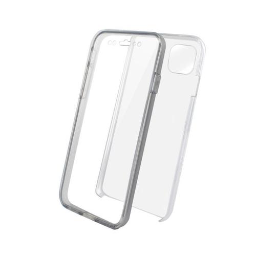 Coque Semi-Rigide 360° Pour Iphone 13 Mini - Transparente / Grise