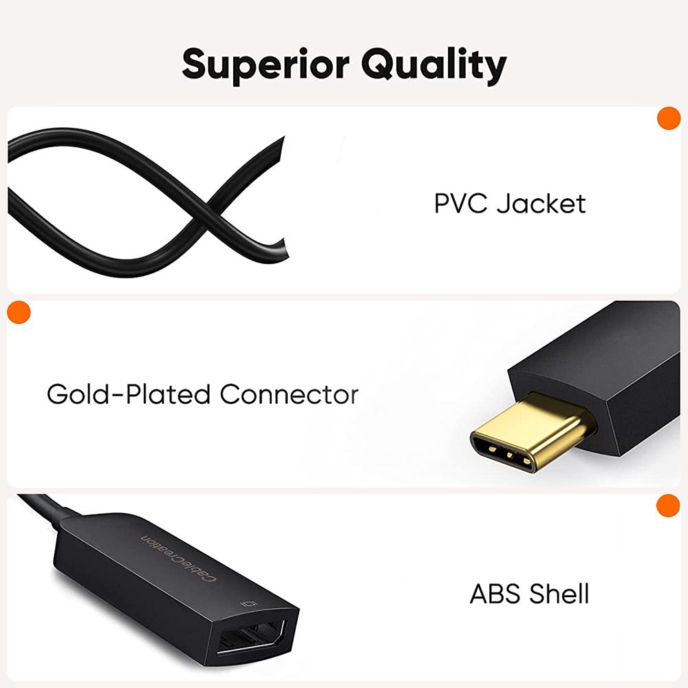 Adaptateur USB C vers DP1.4 8K@30Hz/4K@144Hz Type C vers cb... - 5