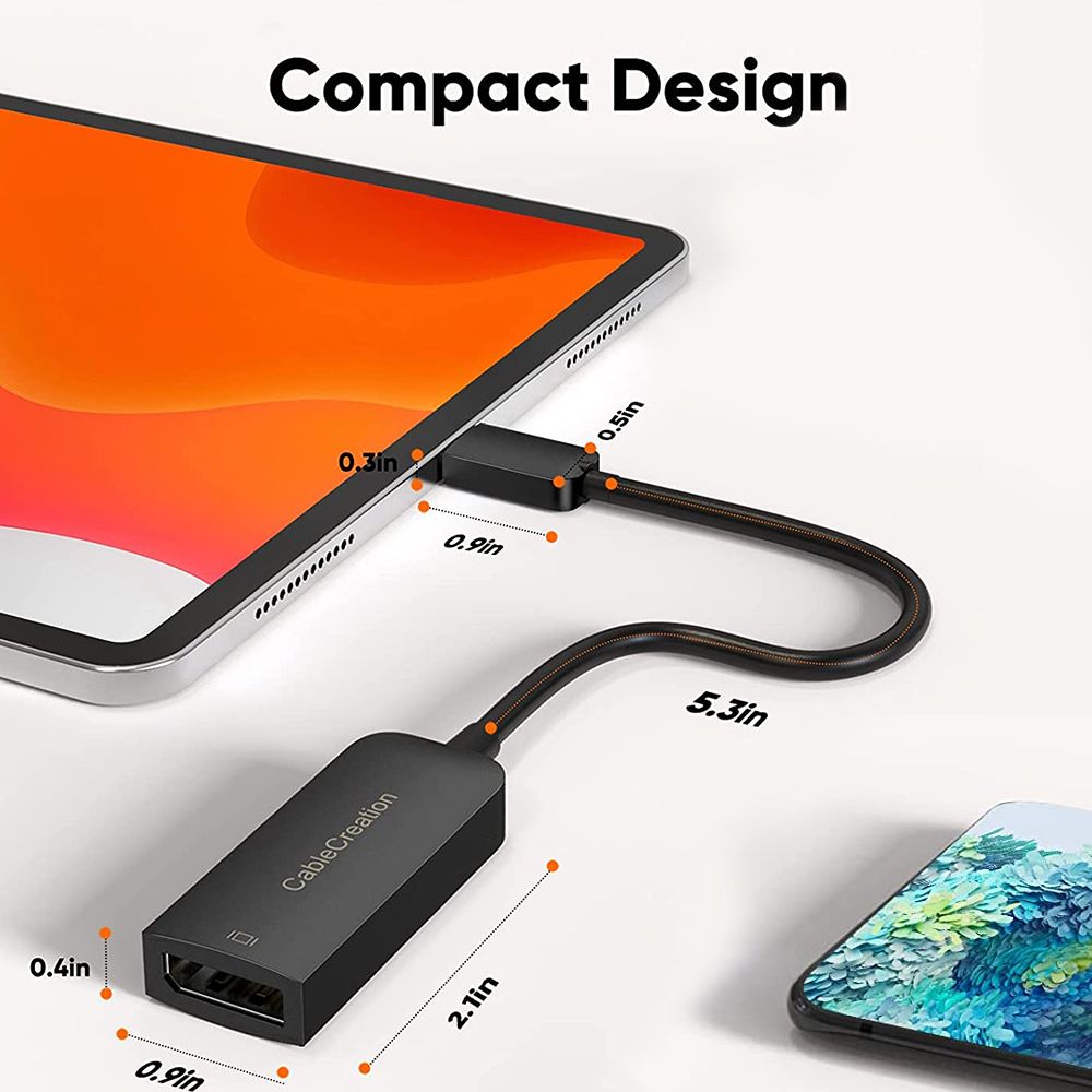 Adaptateur USB C vers DP1.4 8K@30Hz/4K@144Hz Type C vers cb... - 7